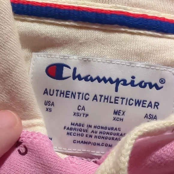 Champion Women's Powerblend Hoodie All Over Print Logo Pull Over - Picture 6 of 7